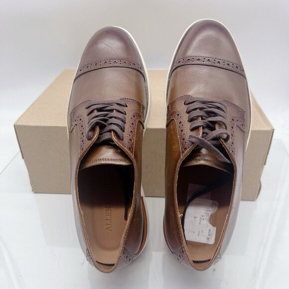 Allen Edmonds CALEB Leather HYBRID LACE-UP Derby Sneaker Mahogany Mens US 8.5 - Picture 12 of 13